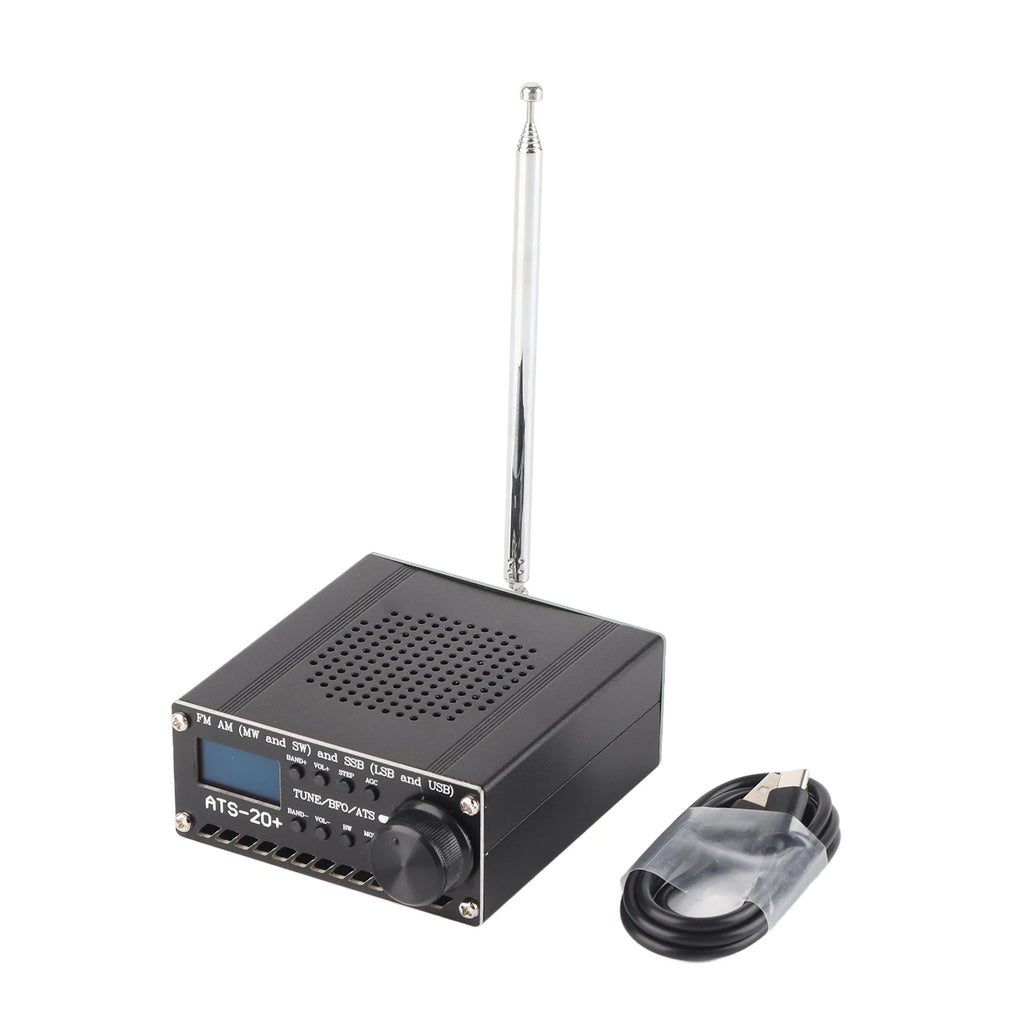 Full Band Radio Receiver AM LW MW SW SSB LSB USB Scanner Portable with Antenna ATS-20+ Si4735 Electronic Components