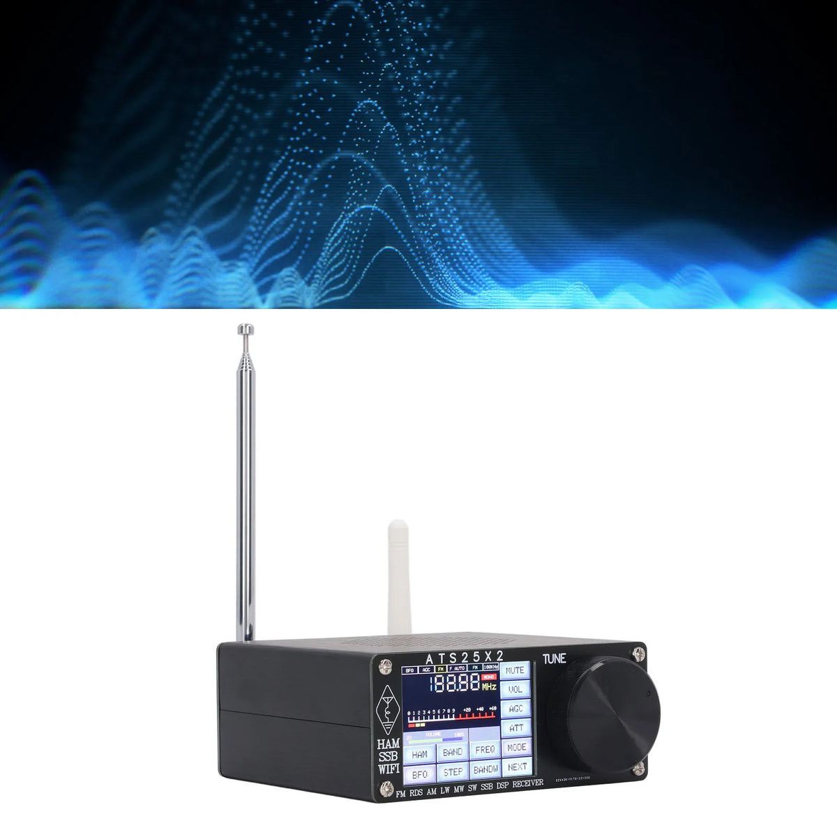 Receiver Full Band Radio Receiver  Shortwave Multi Modes with Spectrum Scanning ATS25X2 Radio Receiver Full Band Receiver